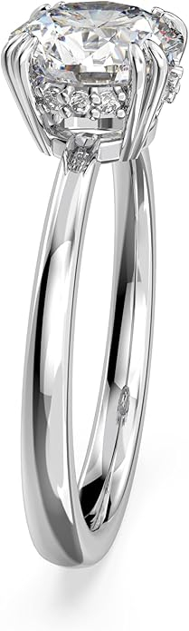 Inel Swarovski Cocktail Stilla, Tăietură rotundă, Finisaj argintiu, Marime 50 [8]