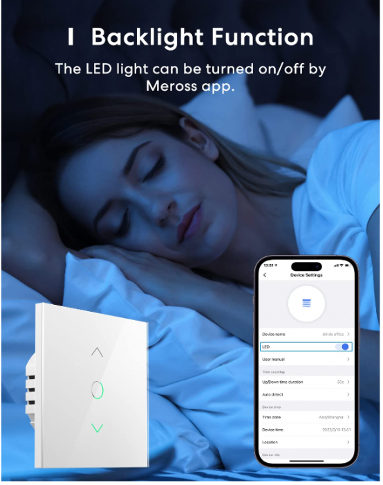 Intrerupator de perdele, jaluzele inteligente Meross Alexa WiFi [7]