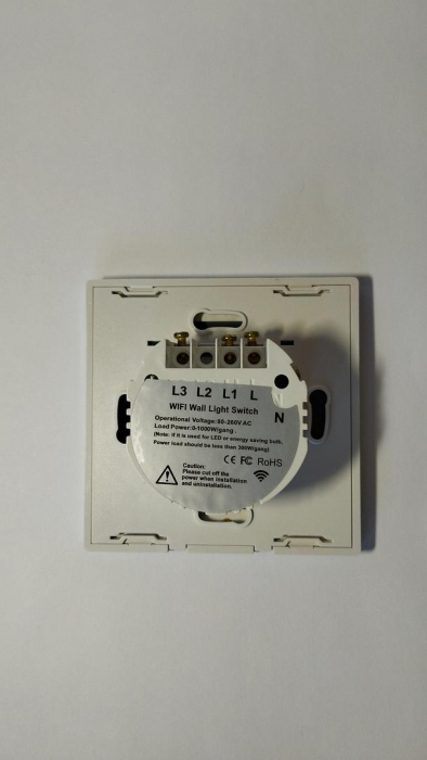 Intrerupator inteligent cu touch Rovo FN2C, Wi-Fi, fara nul, 2 canale, 10A, RF 433MHz [3]