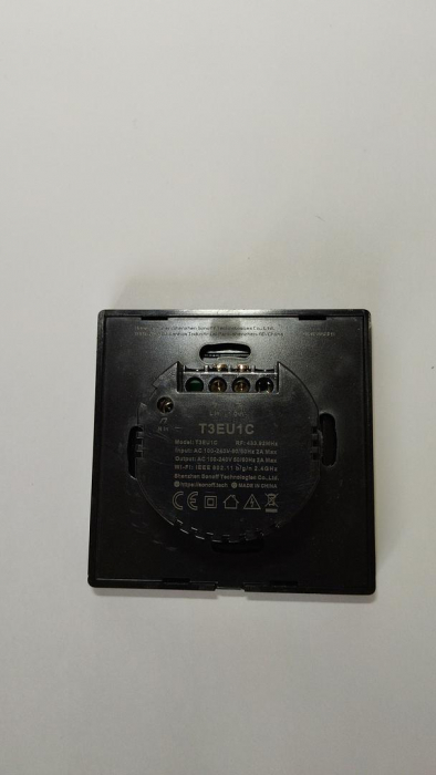 Intrerupator simplu cu touch Sonoff T3EU1C, sticla, Negru [3]