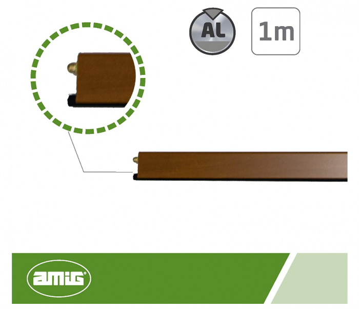 Izolator usa AMIG 2899, Tub model 3, Tub cu înșurubare automată, Închidere din cauciuc, 1m [2]