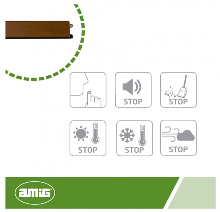 Izolator usa AMIG 2899, Tub model 3, Tub cu înșurubare automată, Închidere din cauciuc, 1m [3]