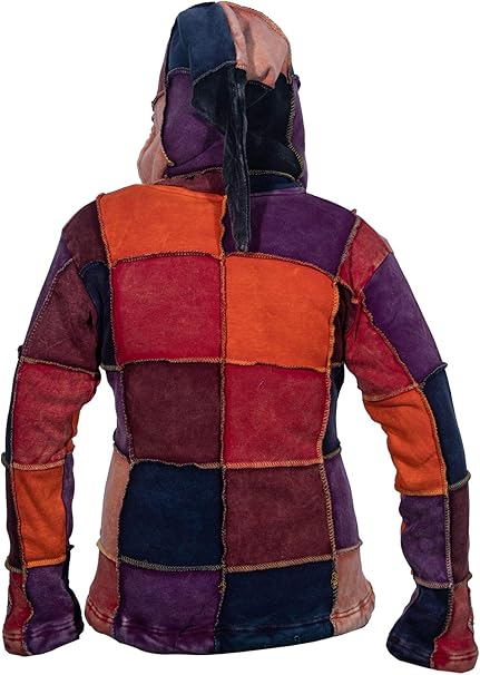 Jacheta cu gluga pentru femei Ezhippie, cu maneca lunga, multicolor, marime M [4]