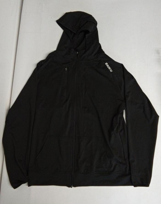 Jacheta sport cu fermoar pentru barbati BROKIG, cu uscare rapida, negru, L [3]