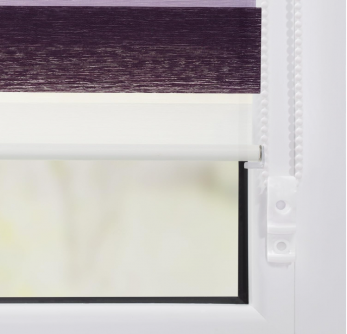 Jaluzea tip rulou de interior, violet-alb, 45 cm x 150 cm [5]