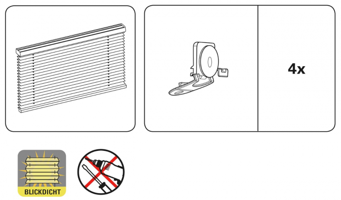 Jaluzele pliante opace Gardinia Plissé Solo cu ventuze, alb, 80 x 130 cm, 32921 [8]