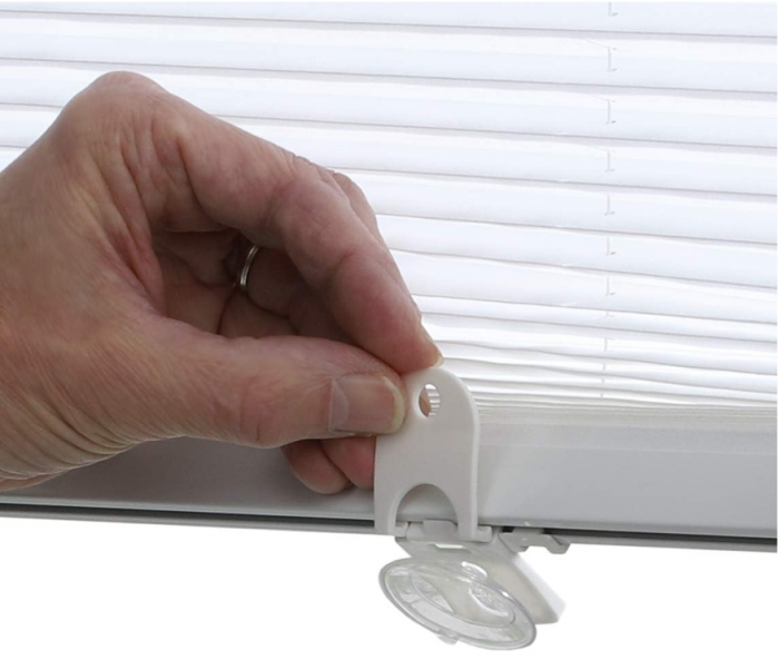 Jaluzele pliante opace Gardinia Plissé Solo cu ventuze, alb, 80 x 130 cm, 32921 [5]