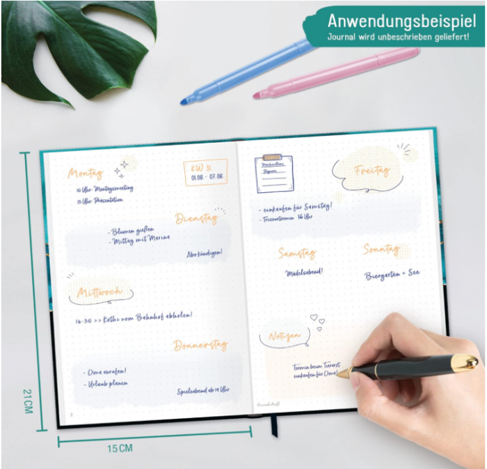 Jurnal A5 cu elastic Trendstuff by Häfft Bullet, 156 pagini [5]