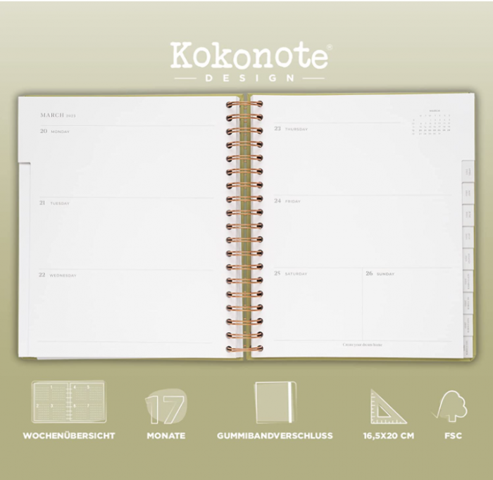 Jurnal verde Kokonote 2023 | Mare 20 x 25cm [7]