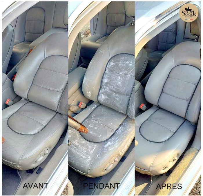 Kit de renovare piele și imitație de piele SOFOLK: pasta pentru reparare + vopsea + vopsea de protecție, 5-gri deschis [7]