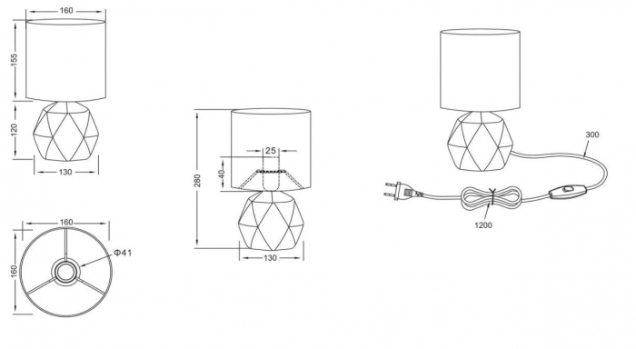 Lampa de masa RL LIVE YOUR LIGHT Pike R50831087, din ceramica, E14, gri [6]