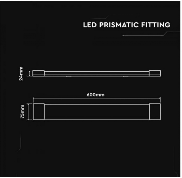 Lampa LED liniara V-TAC 60 CM, 20W, 2400 Lumeni, IP20, alb, 4000k [3]