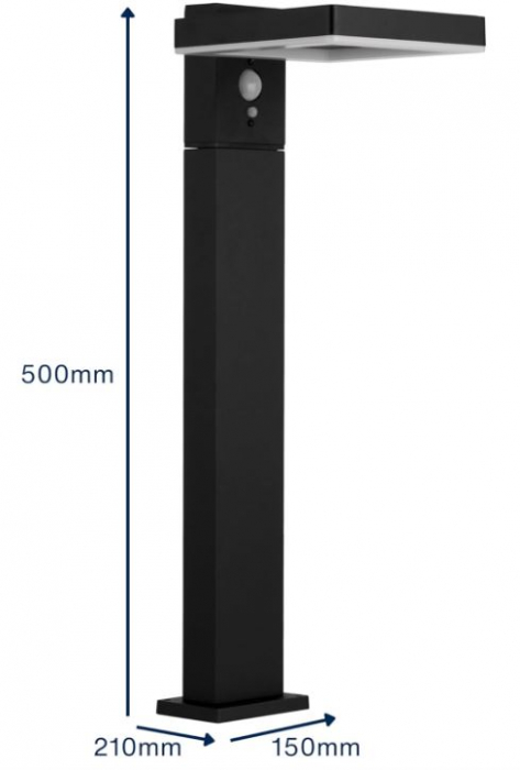 Lampa solara de exterior pentru podea REV, senzor de miscare, negru, 5W, 230lm, 4000K, IP44 [6]