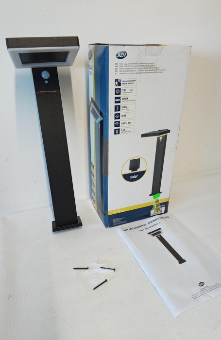 Lampa solara de exterior pentru podea REV, senzor de miscare, negru, 5W, 230lm, 4000K, IP44 [3]