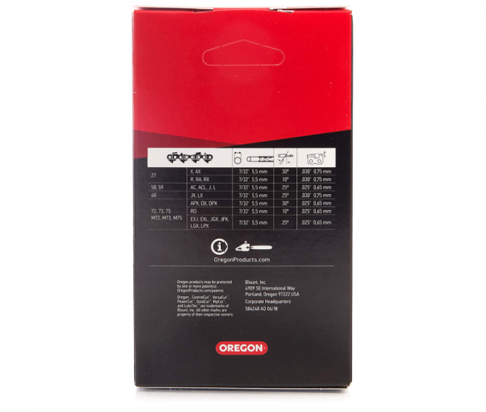 Lanț pentru ferăstrău Oregon, pas de 9.5mm, ecartament de 1.5 mm, 72 verigi de antrenare lanț pentru ferăstrău [2]