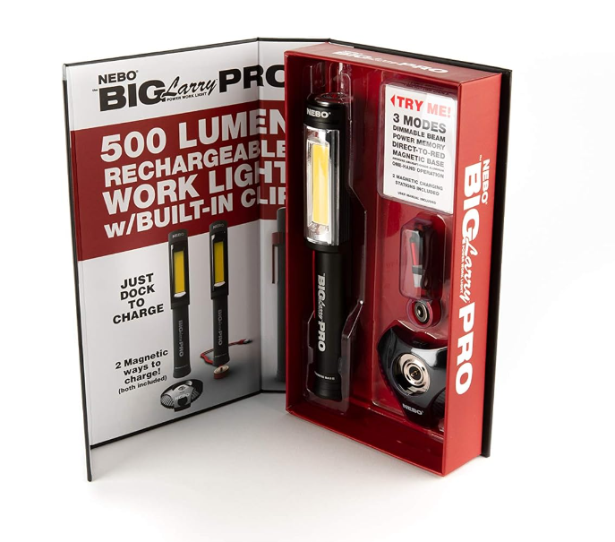 Lanternă NEBO Big Larry PRO, lampa de lucru de 500 lumeni, reîncărcabilă, negru [8]