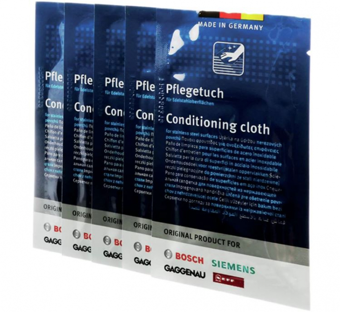 Set 5 Lavete de curatare pentru suprafețe din inox, BOSCH 00312007 [2]