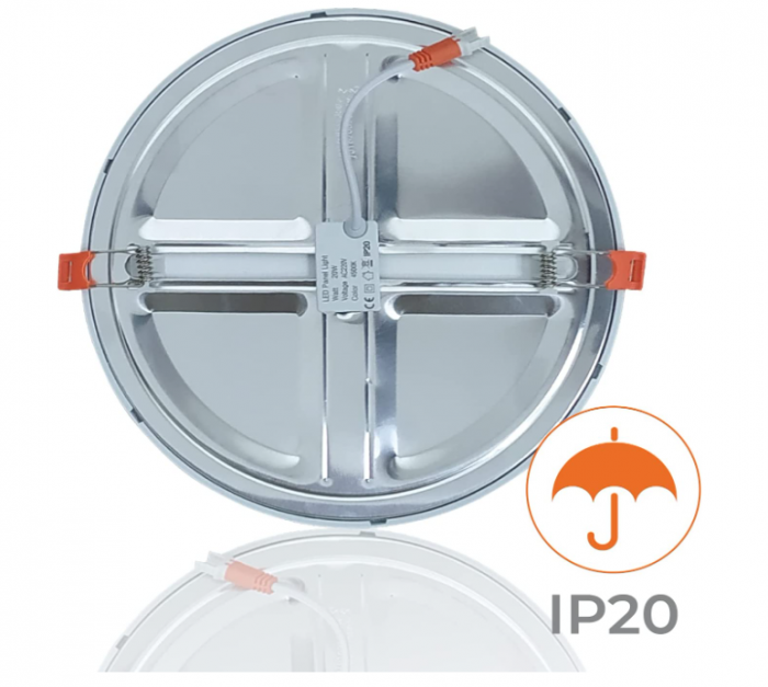 LED Atomant Panou LED rotund 20W, Alb, Pachet de 2 [3]