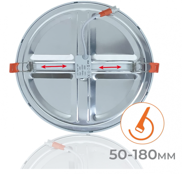 LED Atomant Panou LED rotund 20W, Alb, Pachet de 2 [4]