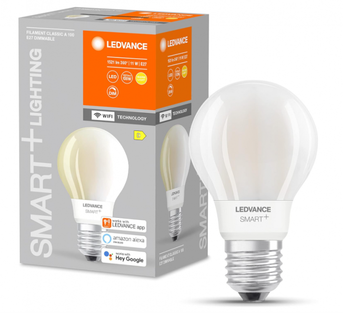 LEDVANCE Bec LED inteligent cu Wifi, E27, Alb cald (2700K), 75W [6]
