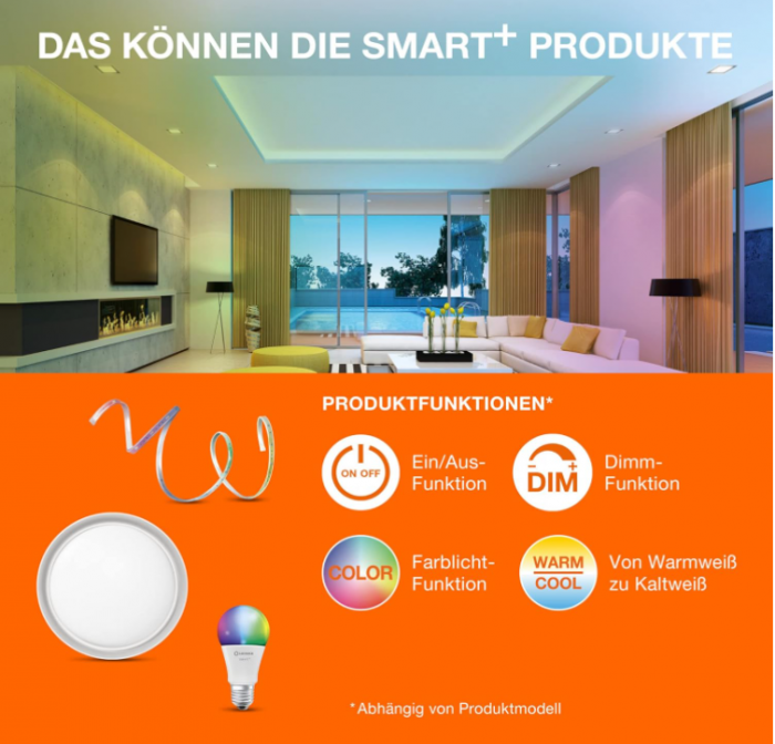 LEDVANCE Bec LED inteligent cu Wifi, E27, Alb cald (2700K), 75W [6]