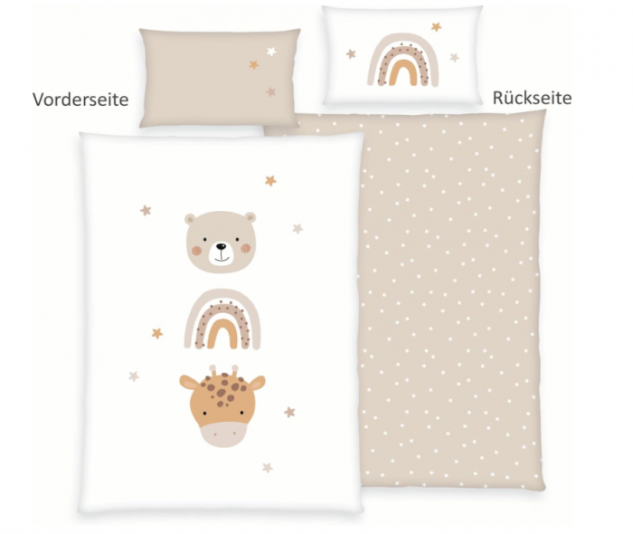 Lenjerie de pat Klaus Herding GmbH Little Friends, fata de perna 40 x 60 cm, husa pilota 100 x 135 cm [2]