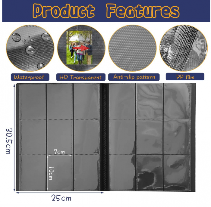 Liant pentru cărți de tranzacționare BOYATONG, 540 de buzunare [7]