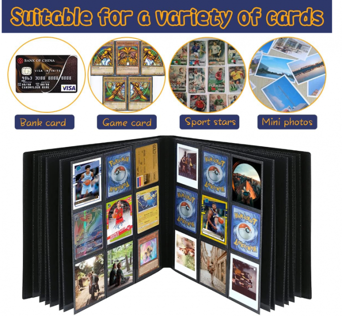 Liant pentru cărți de tranzacționare BOYATONG, 540 de buzunare [8]