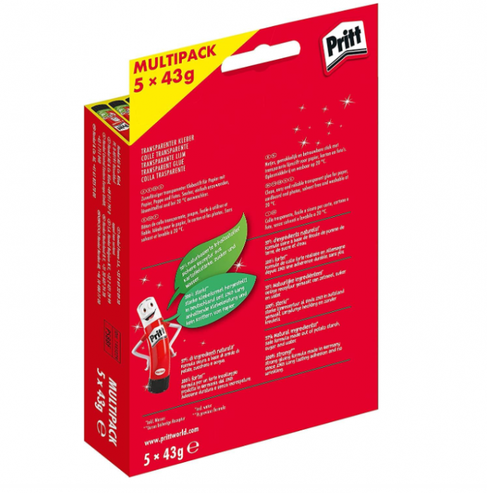 Lipici solid Pritt 1445029, tub 43 g, pachet de 5 [2]
