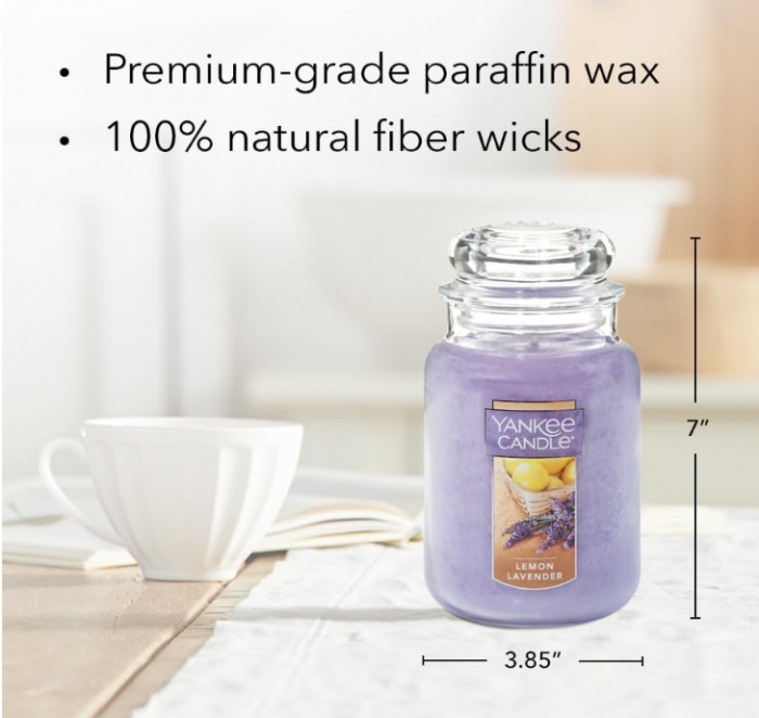 Lumânare parfumata cu lămâie si lavandă Yankee Candle, la borcan, 623 grame, 110 ore de ardere [5]