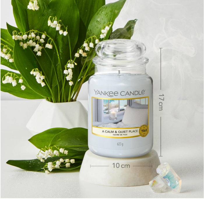 Lumanare parfumata in borcan Yankee, gri [6]