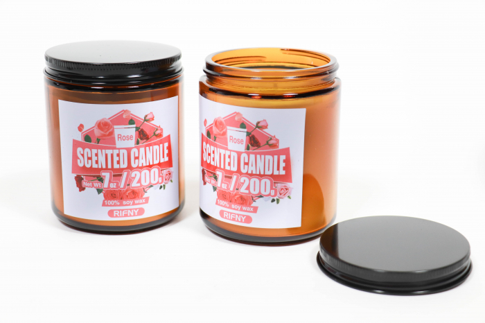 Lumanari parfumate Set 2 bucati, aroma Trandafir [2]