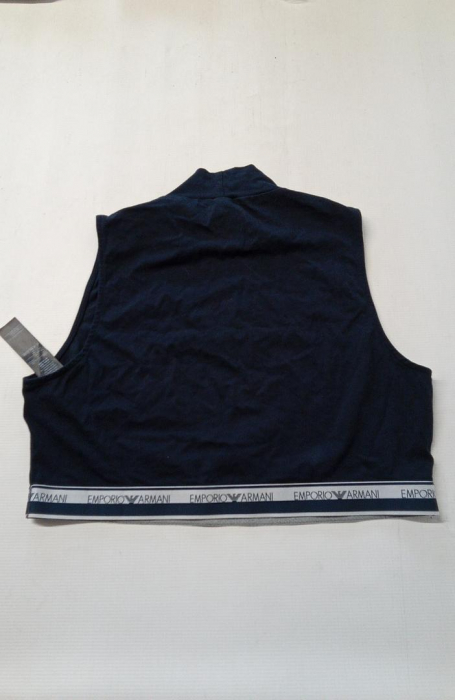 Maiou crop top pentru femei Emporio Armani Iconic Stretch Cotton, bleumarin, XL [5]
