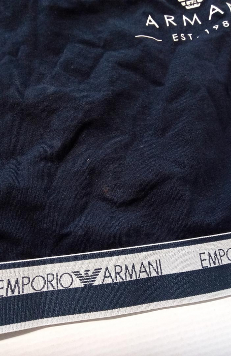 Maiou crop top pentru femei Emporio Armani Iconic Stretch Cotton, bleumarin, XL [2]