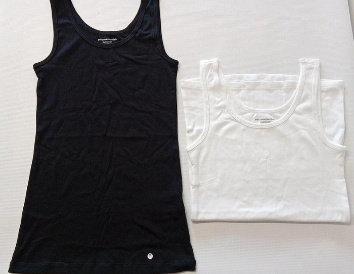 Maiou pentru femei Amazon Essentials, Pachet de 2, Alb si Negru, Marimea XS [2]