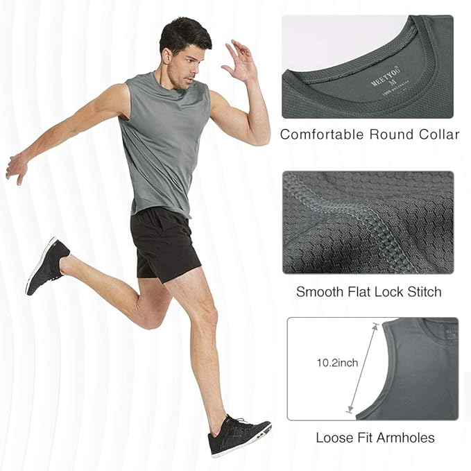 Maiou sport pentru barbati MEETYOO, gri, M [5]