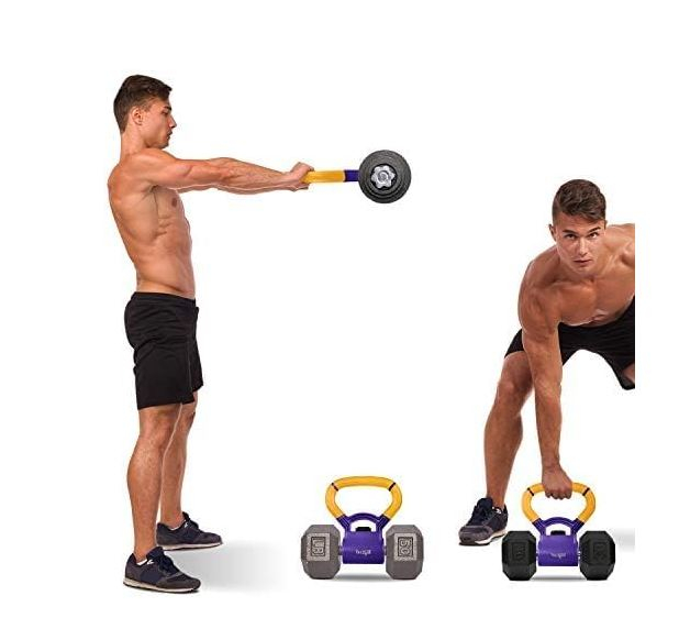 Mâner reglabil Yes4All pentru a transforma ganterele în Kettlebell [4]