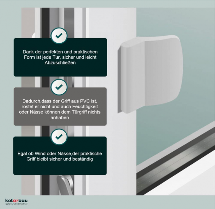 Maner usa balcon plastic KOTARBAU 5907465905091, maro inchis [5]