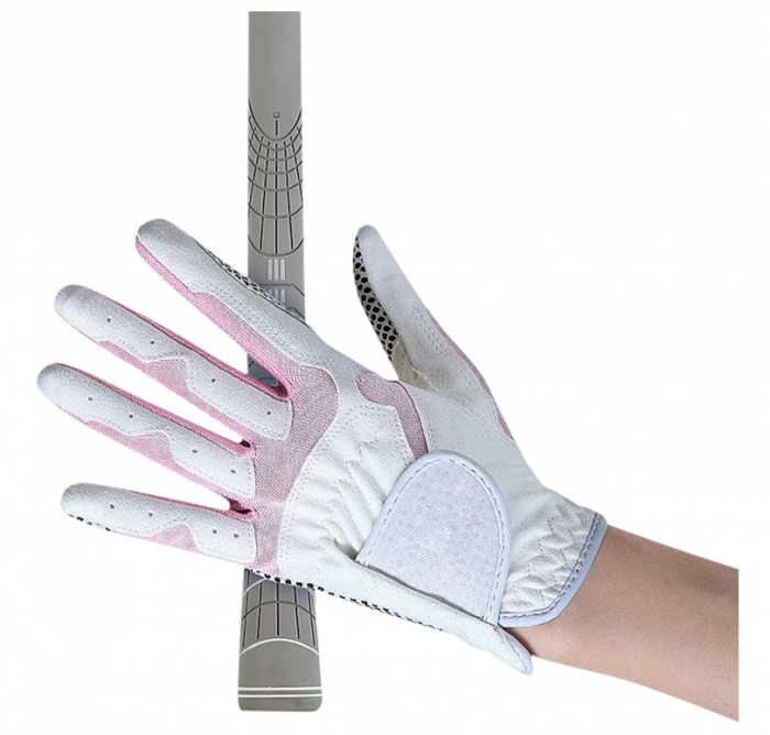 Mănuși de golf pentru femei cu palmă anti-alunecare, alb/albastru [5]