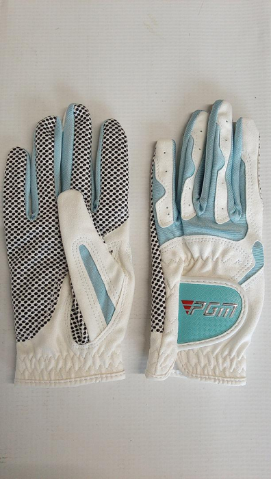 Mănuși de golf pentru femei cu palmă anti-alunecare, alb/albastru [2]