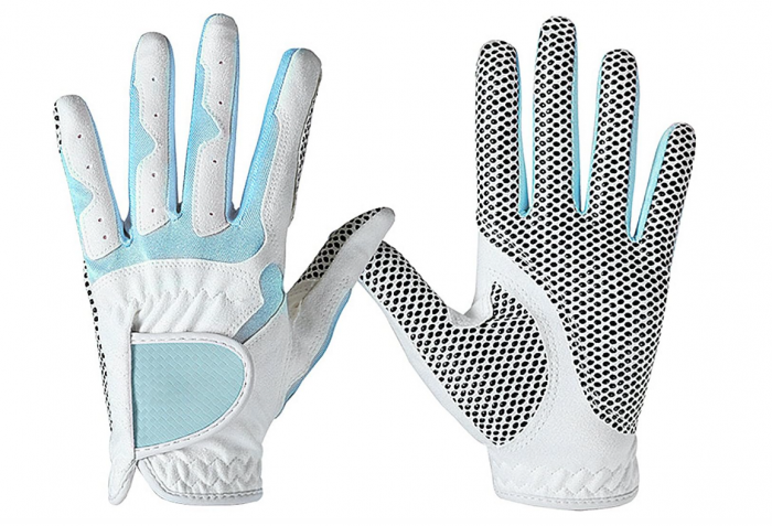 Mănuși de golf pentru femei cu palmă anti-alunecare, alb/albastru [1]