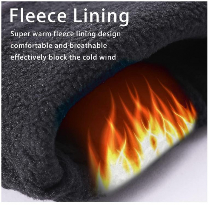 Mănuși de iarnă pentru motocicletă din piele de capră Harssidanzar, pentru bărbați, GM041EU, marimea XL [4]