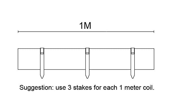 Margine pentru gazon Amazon Basics de 8 cm cu țepușe [6]