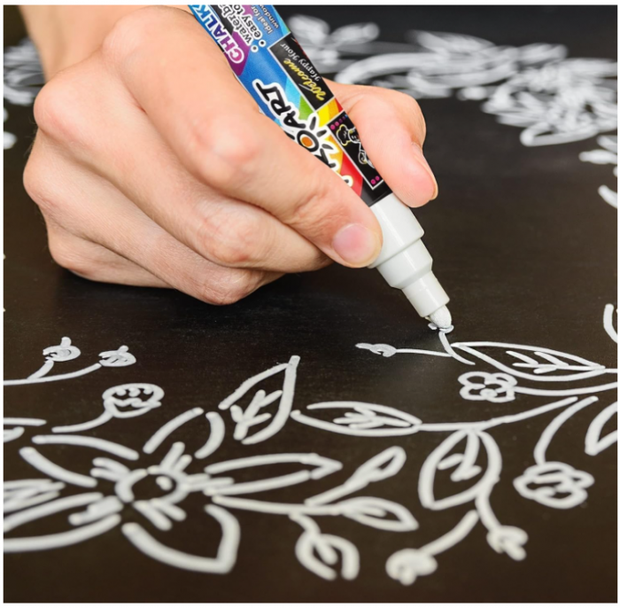 Marker cu cretă LEVIATAN, vârf 2-3 mm, alb [3]