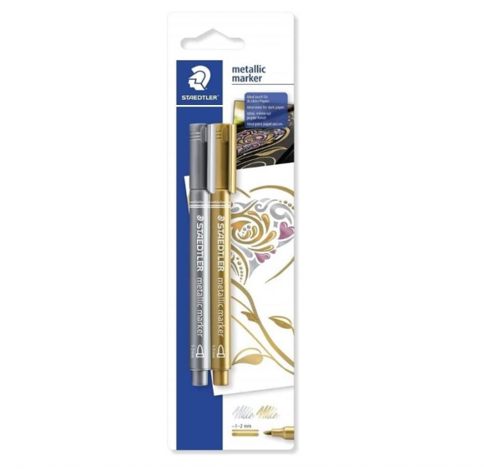 Marker metalic Staedtler 8323-SBK2 argintiu [2]
