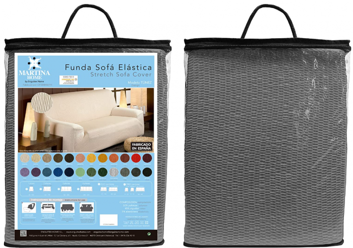 Martina Home Husa elastica canapea 3 locuri, de la 180 la 240 cm, Culoare Gri [2]