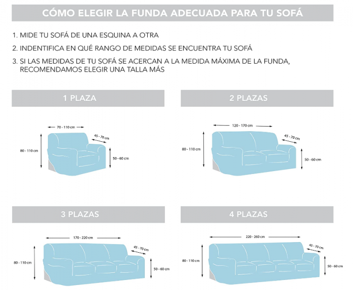 Martina Home Husa elastica canapea 3 locuri, de la 180 la 240 cm, Culoare Gri [5]