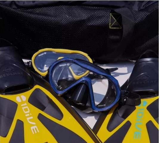 Mască de scufundări BEUCHAT 1 Dive, pentru adulți, unisex, bleumarin [4]