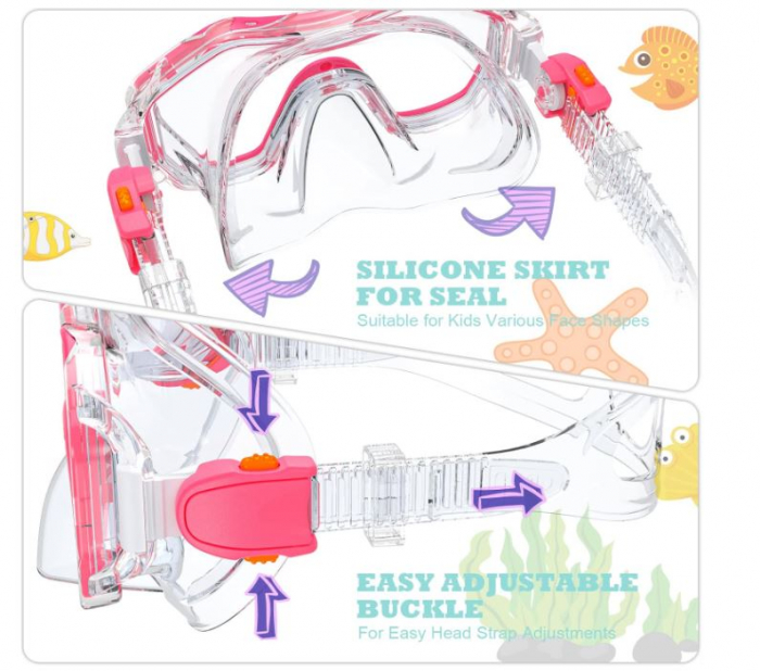 Masca de scufundări pentru copii JEMULICE, 4-16 ani [6]