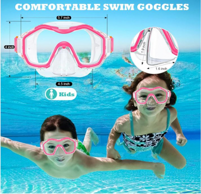 Masca de scufundări pentru copii JEMULICE, 4-16 ani [8]